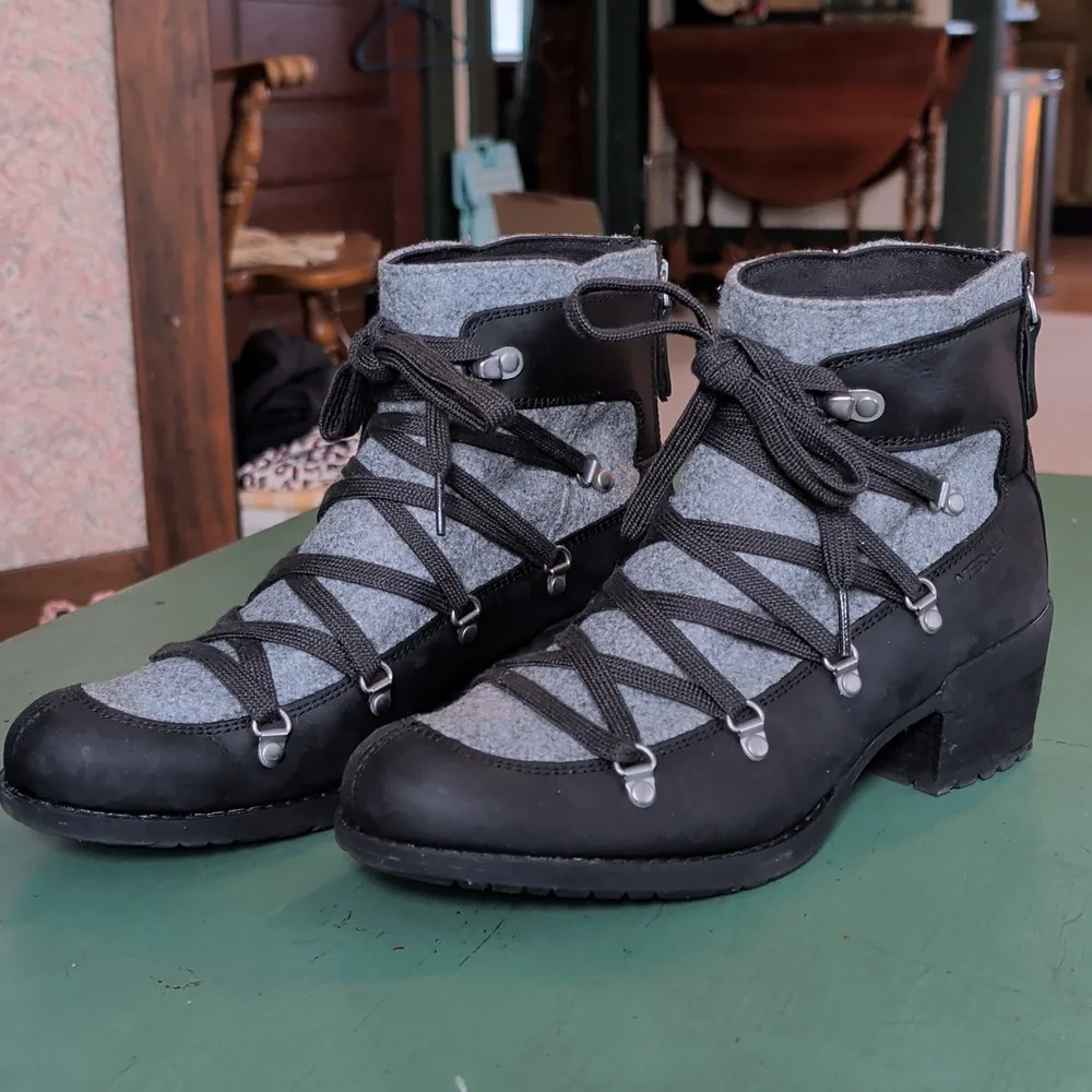 Merrill SHILOH II Warm Boot Winter Fashion Grey Black Leather